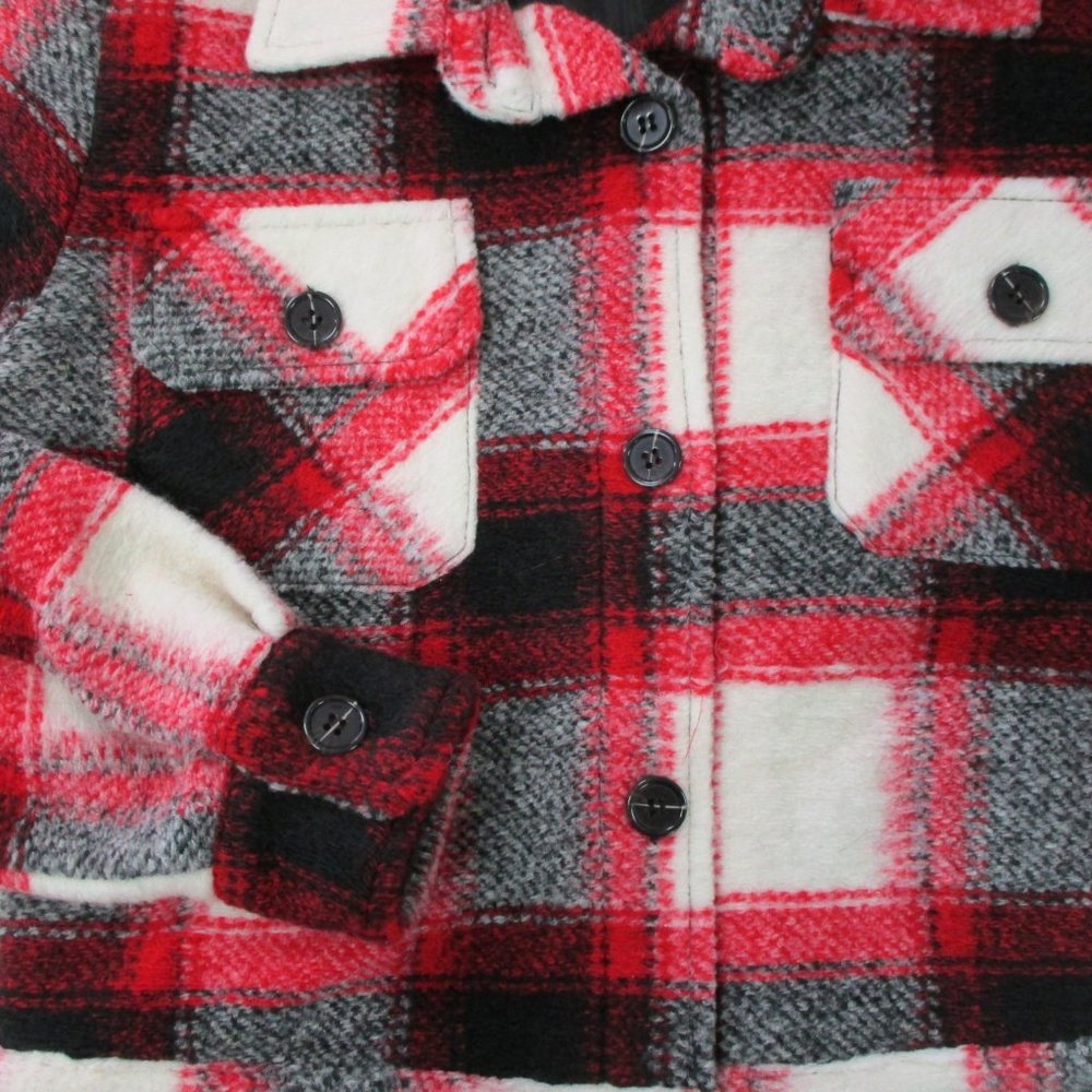 SOLD OUT!!! WB Plaid Cropped Trucker Jacket - Picture 4 of 5